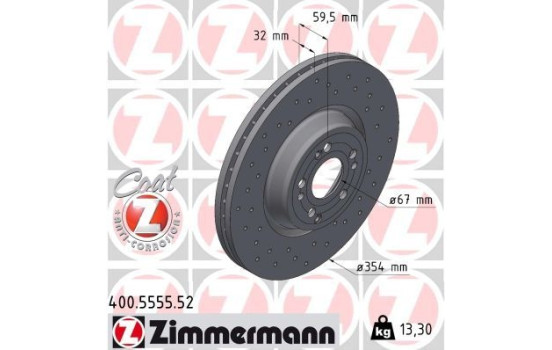 Disque de frein 400.5555.52 Zimmermann