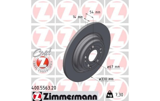 Disque de frein 400.5563.20 Zimmermann