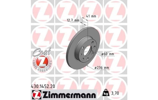 Disque de frein 430.1452.20 Zimmermann