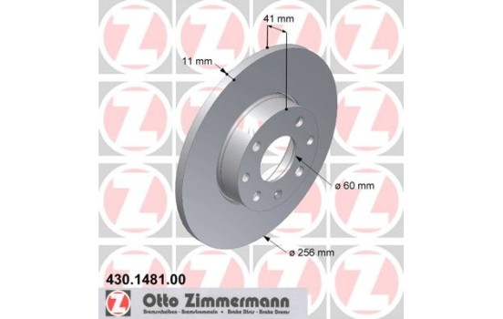Disque de frein 430.1481.00 Zimmermann