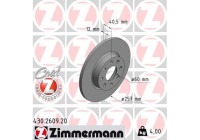 Disque de frein 430.2609.20 Zimmermann
