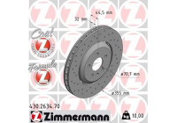 Disque de frein 430.2634.70 Zimmermann
