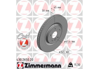 Disque de frein 430.2650.20 Zimmermann