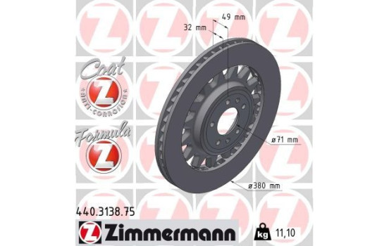Disque de frein 440.3138.75 Zimmermann