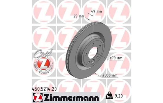 Disque de frein 450.5214.20 Zimmermann