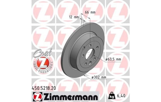 Disque de frein 450.5218.20 Zimmermann