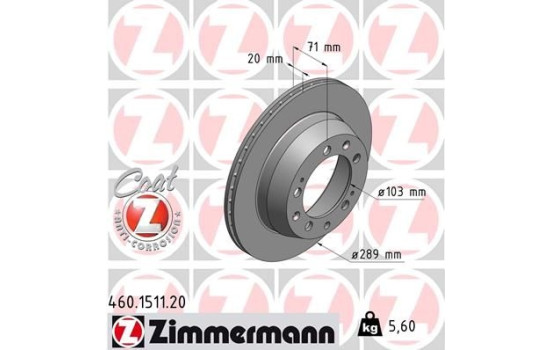 Disque de frein 460.1511.20 Zimmermann