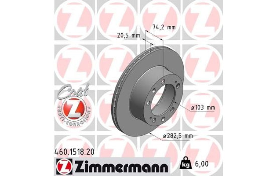 Disque de frein 460.1518.20 Zimmermann