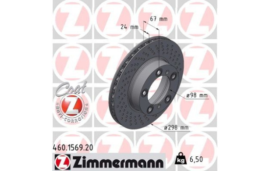 Disque de frein 460.1569.20 Zimmermann