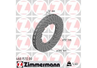 Disque de frein 460.1572.00 Zimmermann