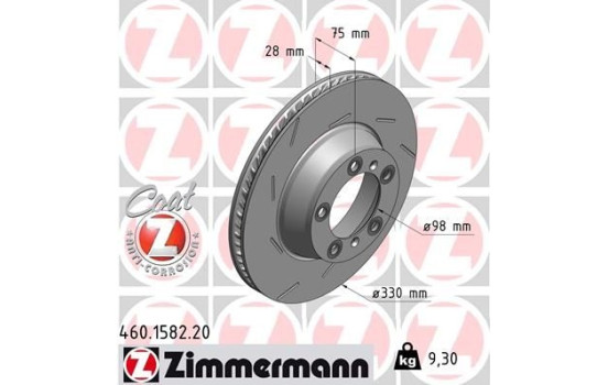 Disque de frein 460.1582.20 Zimmermann
