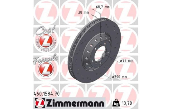 Disque de frein 460.1584.70 Zimmermann