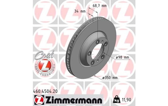 Disque de frein 460.4504.20 Zimmermann