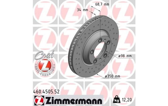 Disque de frein 460.4505.52 Zimmermann