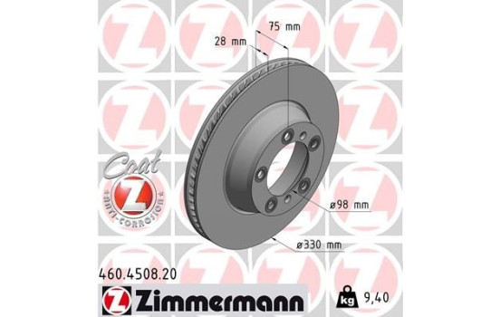 Disque de frein 460.4508.20 Zimmermann