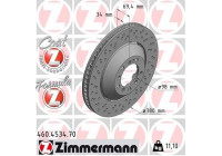 Disque de frein 460.4534.70 Zimmermann