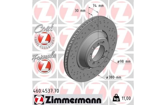 Disque de frein 460.4537.70 Zimmermann