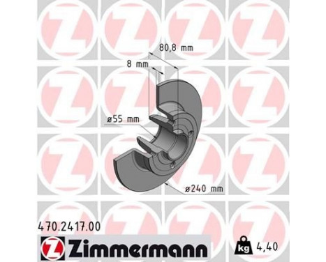 Disque de frein 470.2417.00 Zimmermann