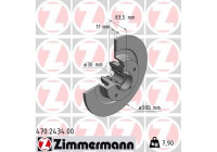 Disque de frein 470.2434.00 Zimmermann