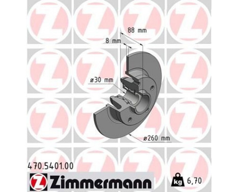 Disque de frein 470.5401.00 Zimmermann