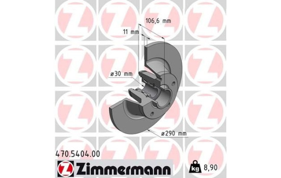 Disque de frein 470.5404.00 Zimmermann