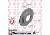 Disque de frein 540.2489.20 Zimmermann