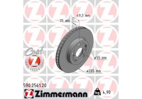 Disque de frein 590.2561.20 Zimmermann
