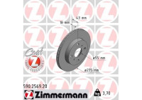 Disque de frein 590.2569.20 Zimmermann