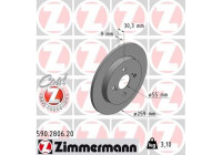 Disque de frein 590.2806.20 Zimmermann