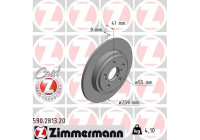 Disque de frein 590.2813.20 Zimmermann