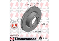 Disque de frein 590.2816.20 Zimmermann
