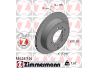 Disque de frein 590.2817.20 Zimmermann