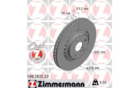 Disque de frein 590.2825.20 Zimmermann