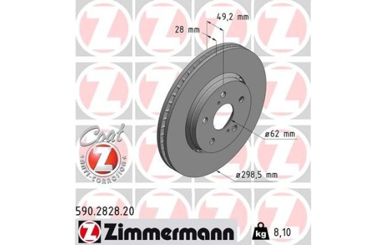 Disque de frein 590.2828.20 Zimmermann