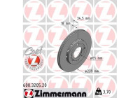 Disque de frein 600.3205.20 Zimmermann