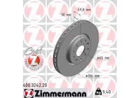 Disque de frein 600.3242.20 Zimmermann