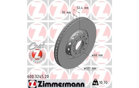 Disque de frein 600.3245.20 Zimmermann
