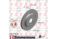 Disque de frein 610.3715.20 Zimmermann