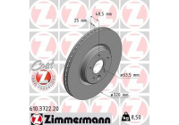 Disque de frein 610.3722.20 Zimmermann