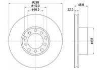 Disque de frein 8DD 355 100-401 Hella
