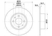 Disque de frein 8DD 355 101-101 Hella