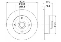 Disque de frein 8DD 355 101-661 Hella