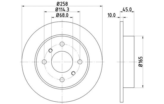 Disque de frein 8DD 355 102-661 Hella