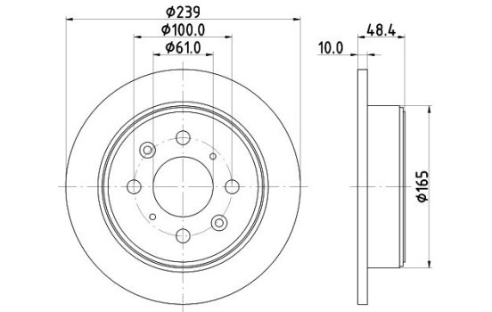 Disque de frein 8DD 355 103-111 Hella