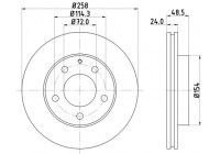 Disque de frein 8DD 355 103-221 Hella