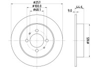 Disque de frein 8DD 355 105-141 Hella