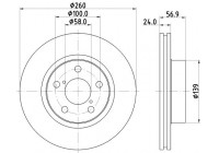 Disque de frein 8DD 355 105-321 Hella