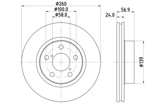 Disque de frein 8DD 355 105-321 Hella
