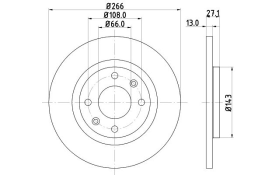 Disque de frein 8DD 355 105-751 Hella