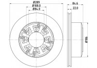 Disque de frein 8DD 355 105-791 Hella